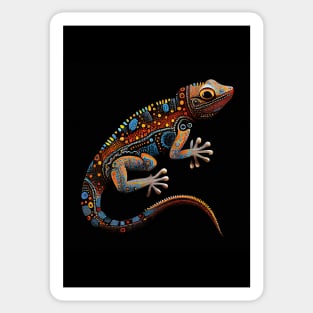 Aboriginal Art Inspired Lizard dot art painting Sticker